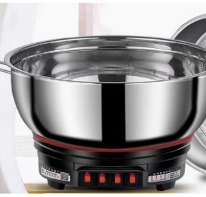 电热锅多功能家用炒菜电炒锅一体插电大容量不锈钢电锅蒸煮炖火锅